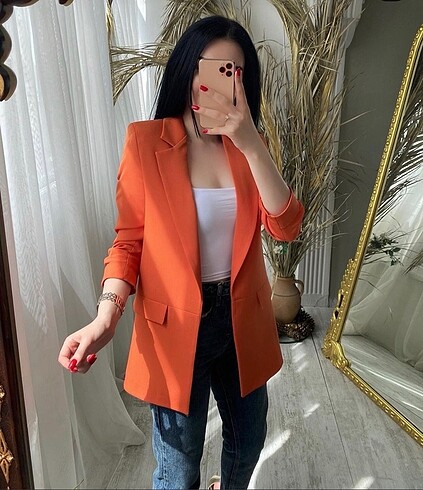 Blazer ceket turuncu
