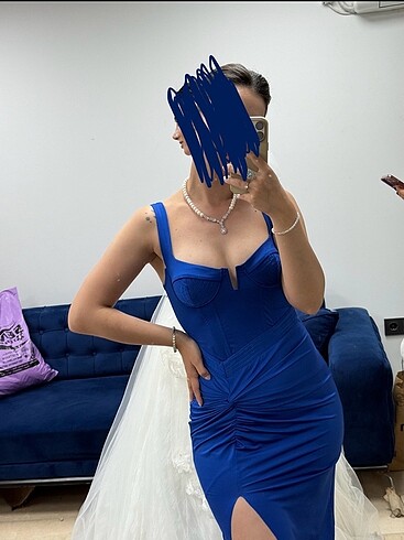 xs Beden mavi Renk Trendyolmilla Abiye