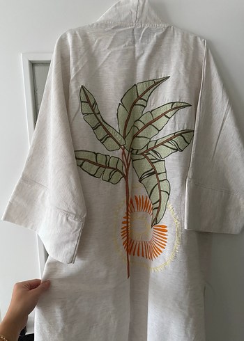Diğer Uzun Kollu krem kimono