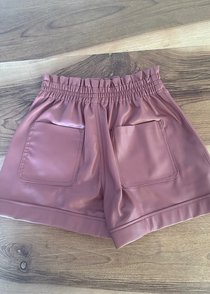 Zara deri şort - Görsel 2