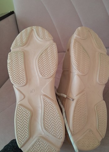 Bej Platform Topuklu Kadın Spor Ayakkabı - Görsel 3