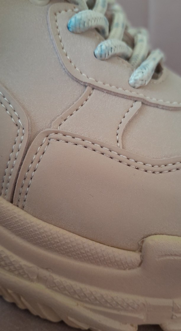 Bej Platform Topuklu Kadın Spor Ayakkabı - Görsel 5