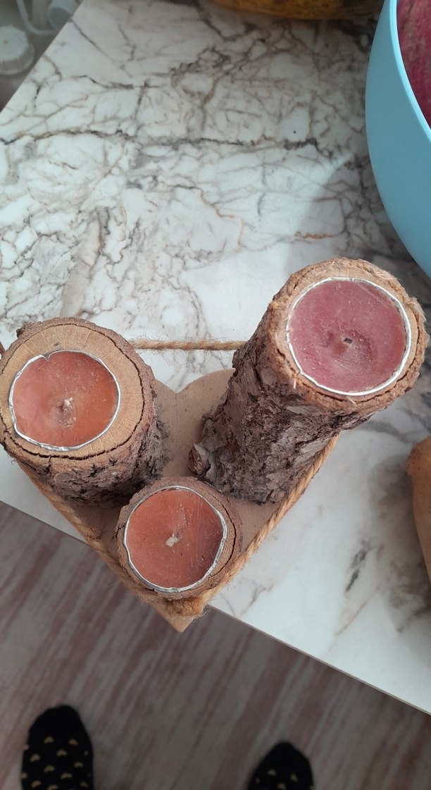 Doğal Kütük Mumluk Seti - Görsel 2