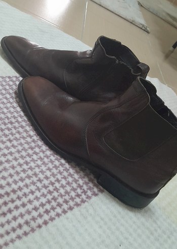 Klasik Kahverengi Deri Tokalı Erkek Bot - Görsel 2