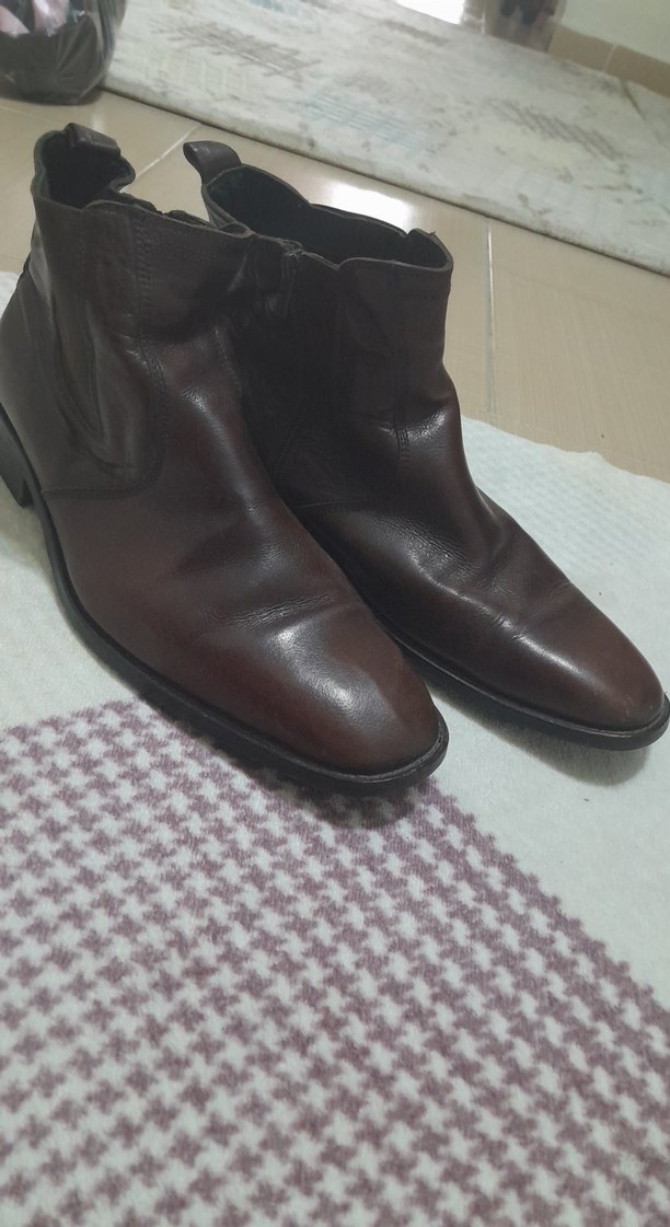 Klasik Kahverengi Deri Tokalı Erkek Bot - Görsel 3