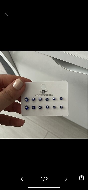 Nazar boncuklu küpe seti - Görsel 2