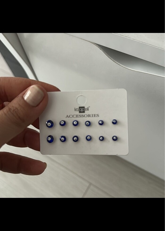 Nazar boncuklu küpe seti - Görsel 2