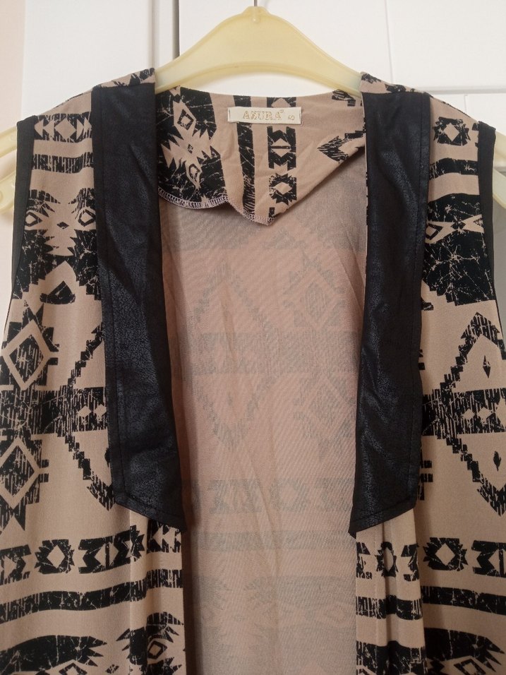 süet uzun kimono - Görsel 2