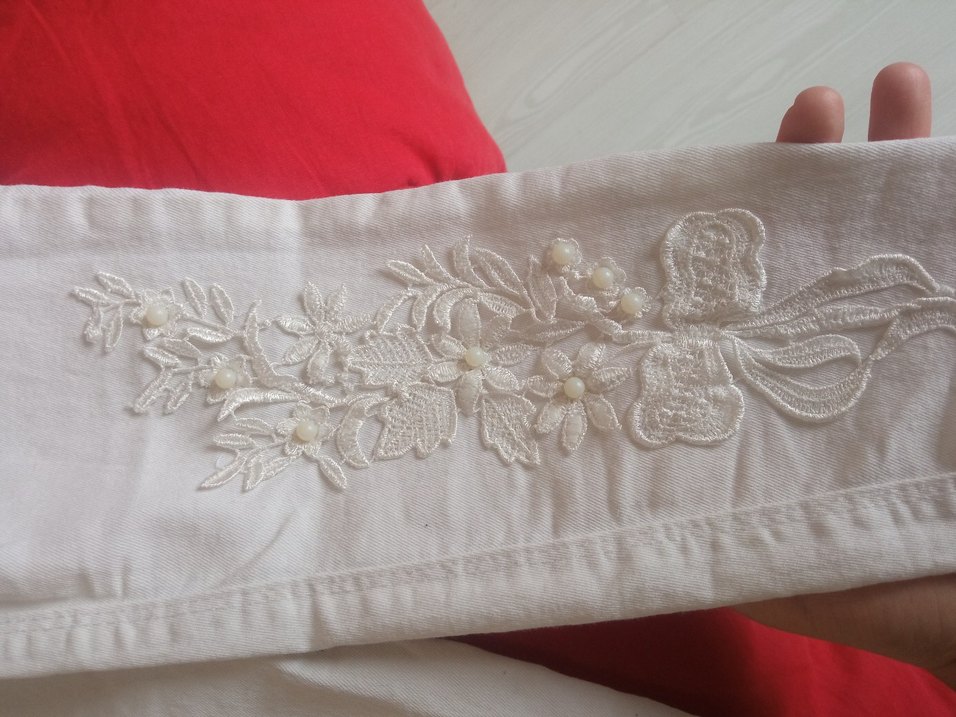 incili nakışlı pantolon - Görsel 2