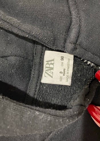 Erkek Çocuk Siyah Kapüşonlu Fermuarlı Sweatshirt - Görsel 2