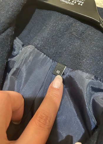 Lacivert crop ceket - Görsel 2