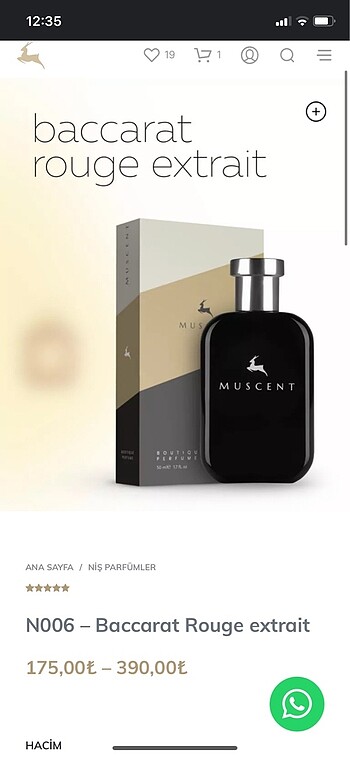 Muscent N006 Baccarat Rouge extrait