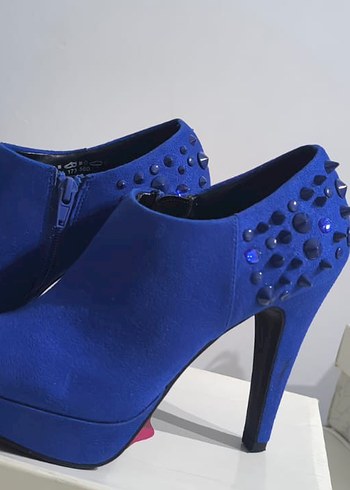 36 Beden camel Renk Bej Süet Stiletto Kadın Ayakkabı