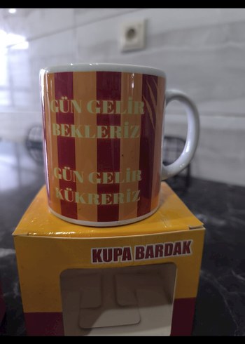 Kahverengi Yazılı Seramik Kupa - Görsel 5