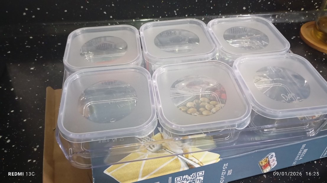 Şeffaf Kapaklı 4 Bölmeli Saklama Kabı - Görsel 2