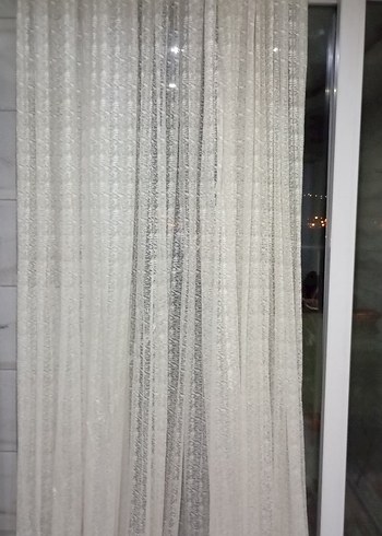 Beyaz Parlak Bohem Tarzı Perde iki parça set - Görsel 8