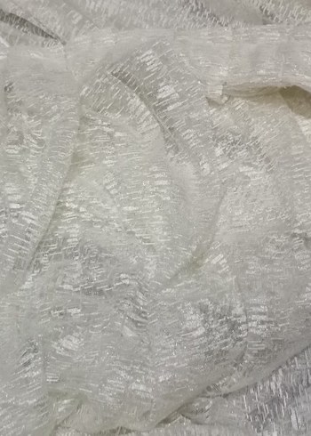 Beyaz Parlak Bohem Tarzı Perde iki parça set - Görsel 6