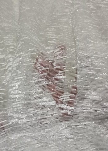 Beyaz Parlak Bohem Tarzı Perde iki parça set - Görsel 2