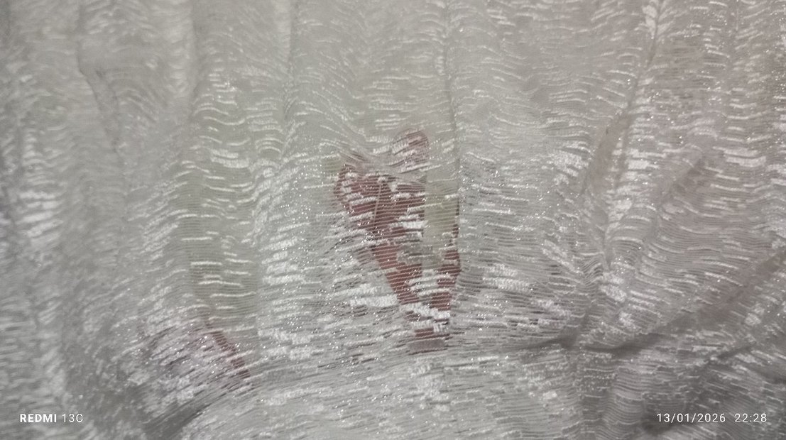 Beyaz Parlak Bohem Tarzı Perde iki parça set - Görsel 2