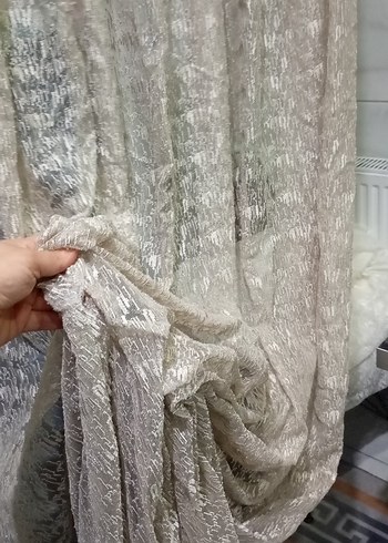 Parlak Bej Bohem Tarzı Perde - Görsel 3