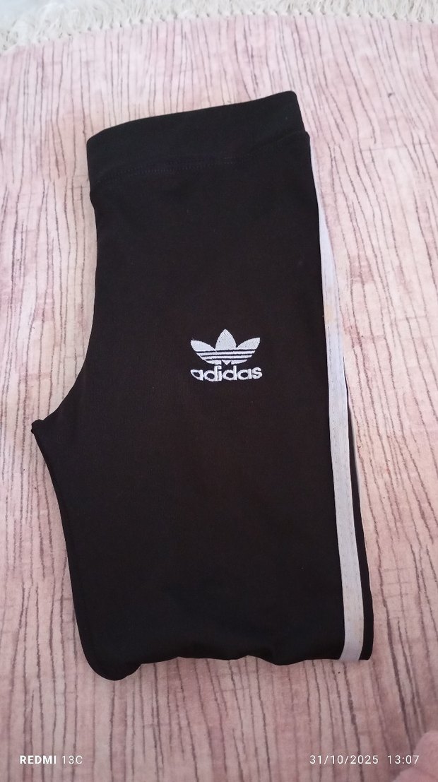 Kadın Siyah Adidas Spor Tayt - Görsel 3