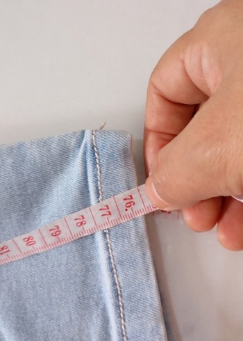 Düğmeli Mavi Midi cocuk Jean - Görsel 4