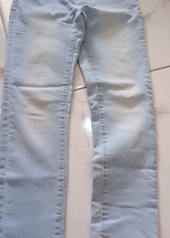 Düğmeli Mavi Midi cocuk Jean - Görsel 2