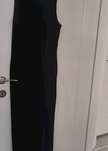 Puantiyeli, Askısız, Pilili Uzun Elbise - Görsel 9