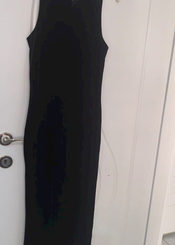 Puantiyeli, Askısız, Pilili Uzun Elbise - Görsel 11