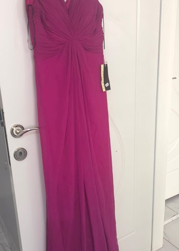 Puantiyeli, Askısız, Pilili Uzun Elbise - Görsel 4