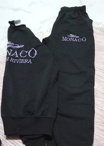 Siyah Baskılı Hamile Eşofman Altı Velcro - Görsel 3