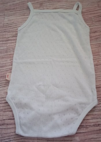 Beyaz Düğmeli Bebek Kız Body - Görsel 2