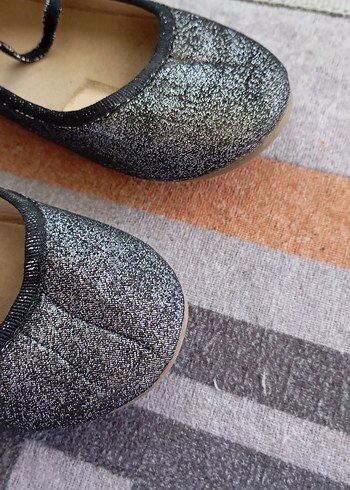 Kız Çocuk Gri Tokalı Babet Ayakkabı - Görsel 4