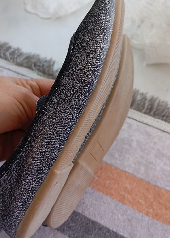 Kız Çocuk Gri Tokalı Babet Ayakkabı - Görsel 5