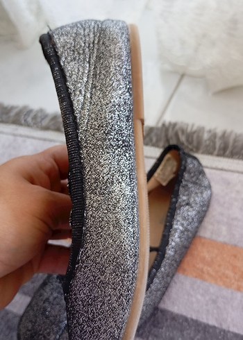 Kız Çocuk Gri Tokalı Babet Ayakkabı - Görsel 3