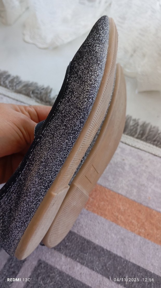 Kız Çocuk Gri Tokalı Babet Ayakkabı - Görsel 5