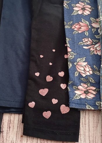 Kız Çocuk Denim Taytlar, Pilili, Çok Renkli - Görsel 2