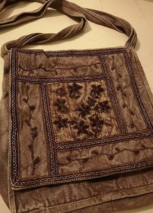 Kahverengi Vintage Çapraz Kol Çantası