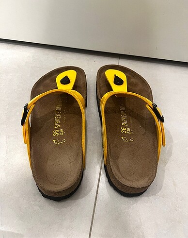 36 Beden Birkenstock Sarı Terlik