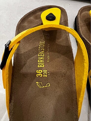 36 Beden sarı Renk Birkenstock Sarı Terlik
