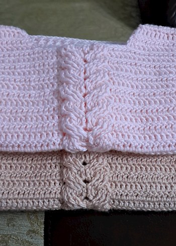 Kız Çocuk Bej Örgü Süveter yandan bagcklı - Görsel 3