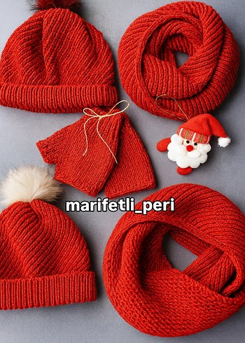 3lü takım bere eldiven  boyunluk - Görsel 2