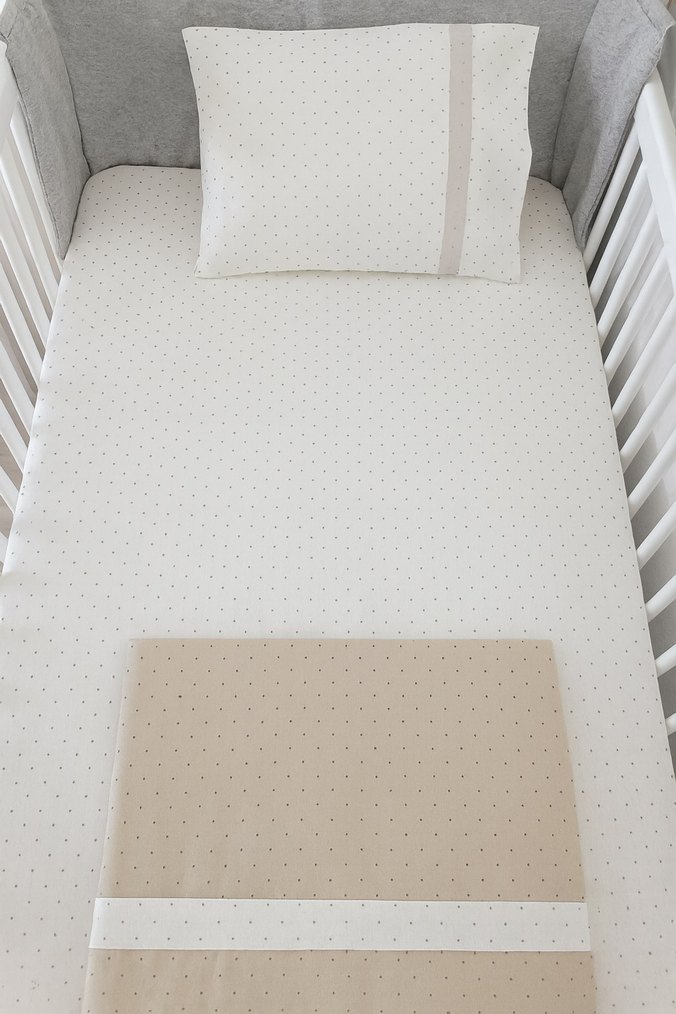 Bej Gri Puantiyeli Nevresim Takımı - Görsel 2