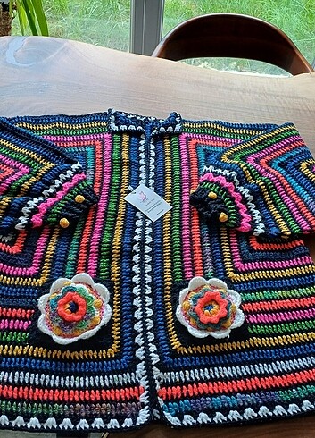 Bohem hırka - Görsel 5