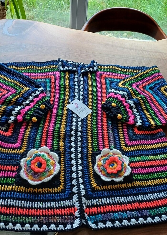 Bohem hırka - Görsel 5