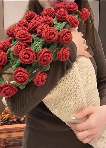 Güllü buket battaniye - Görsel 5