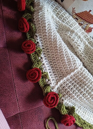 Güllü buket battaniye - Görsel 6