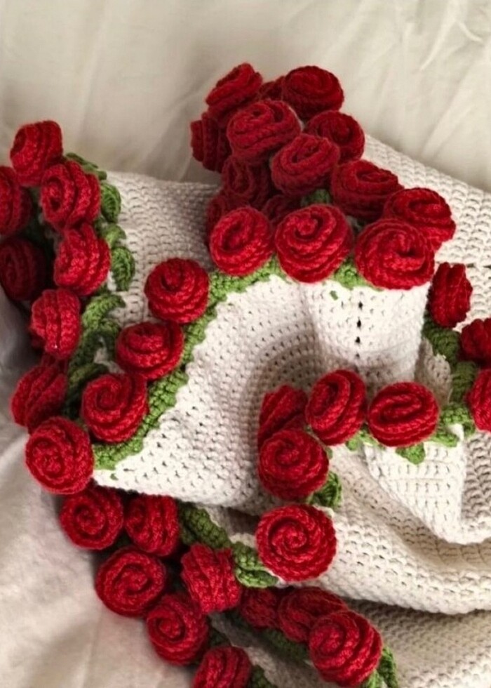 Güllü buket battaniye - Görsel 2