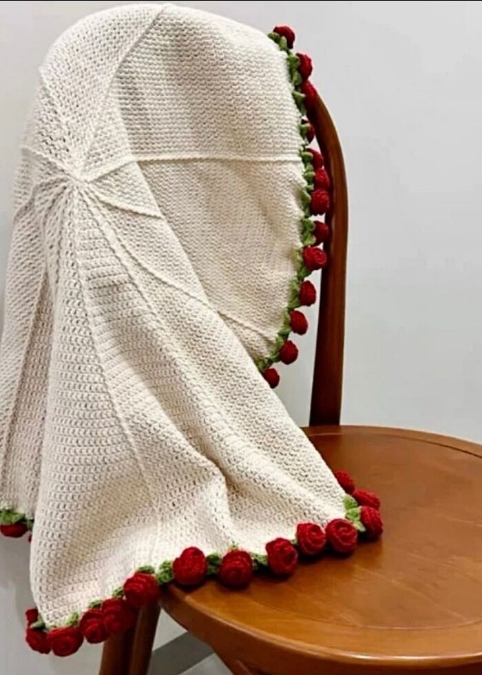 Güllü buket battaniye - Görsel 4