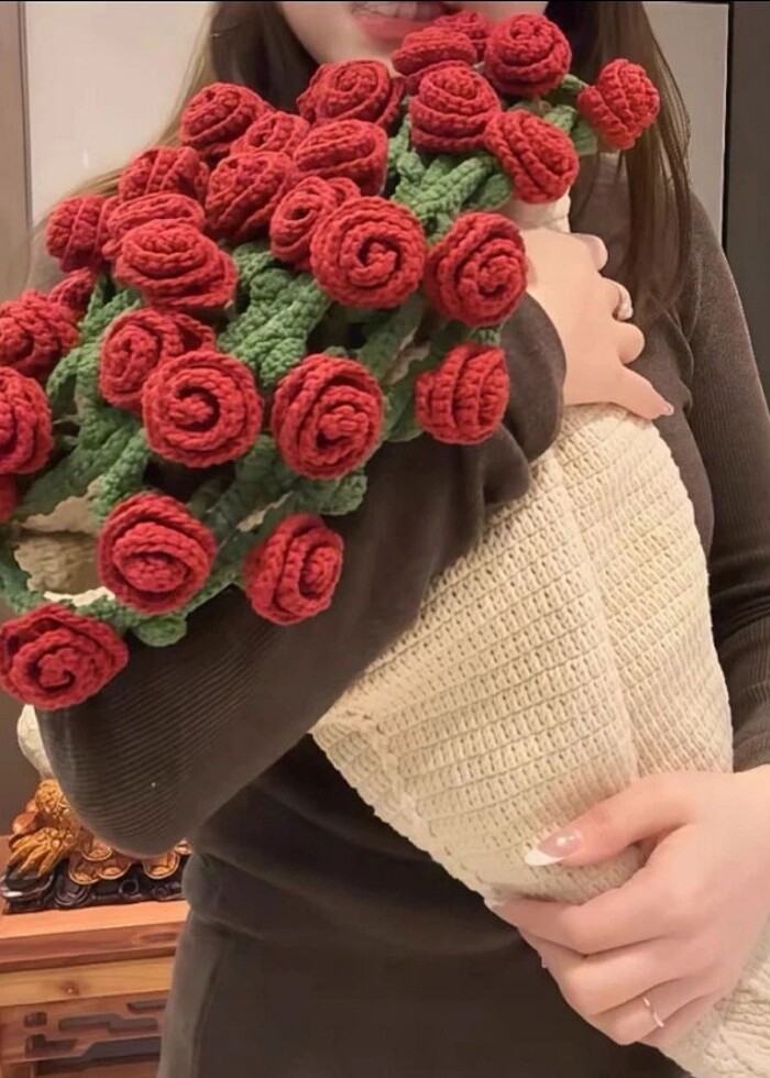 Güllü buket battaniye - Görsel 5